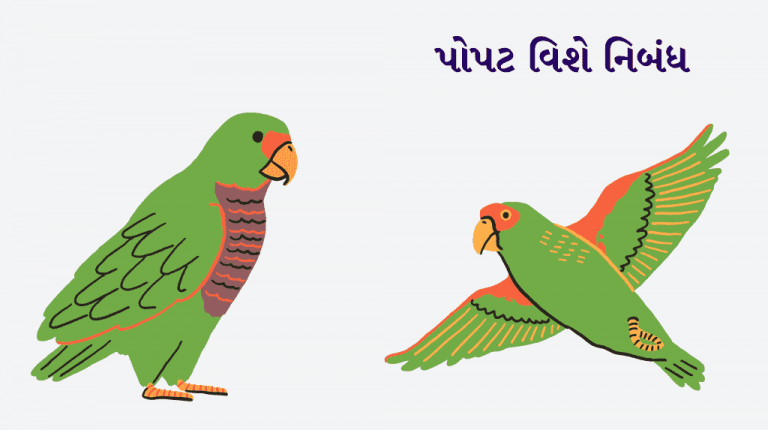 parrot essay in gujarati language